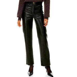 Wilfred by Aritzia High Waisted Vegan Leather “Melina” pants size 00